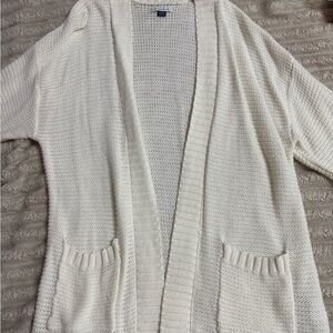 American Eagle Outfitters Cream Cardigan Shawl Collar